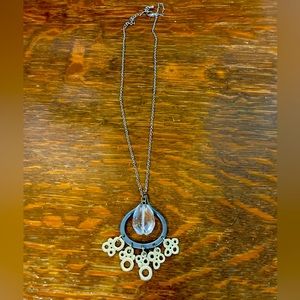 Gold and silver Chandelier necklace